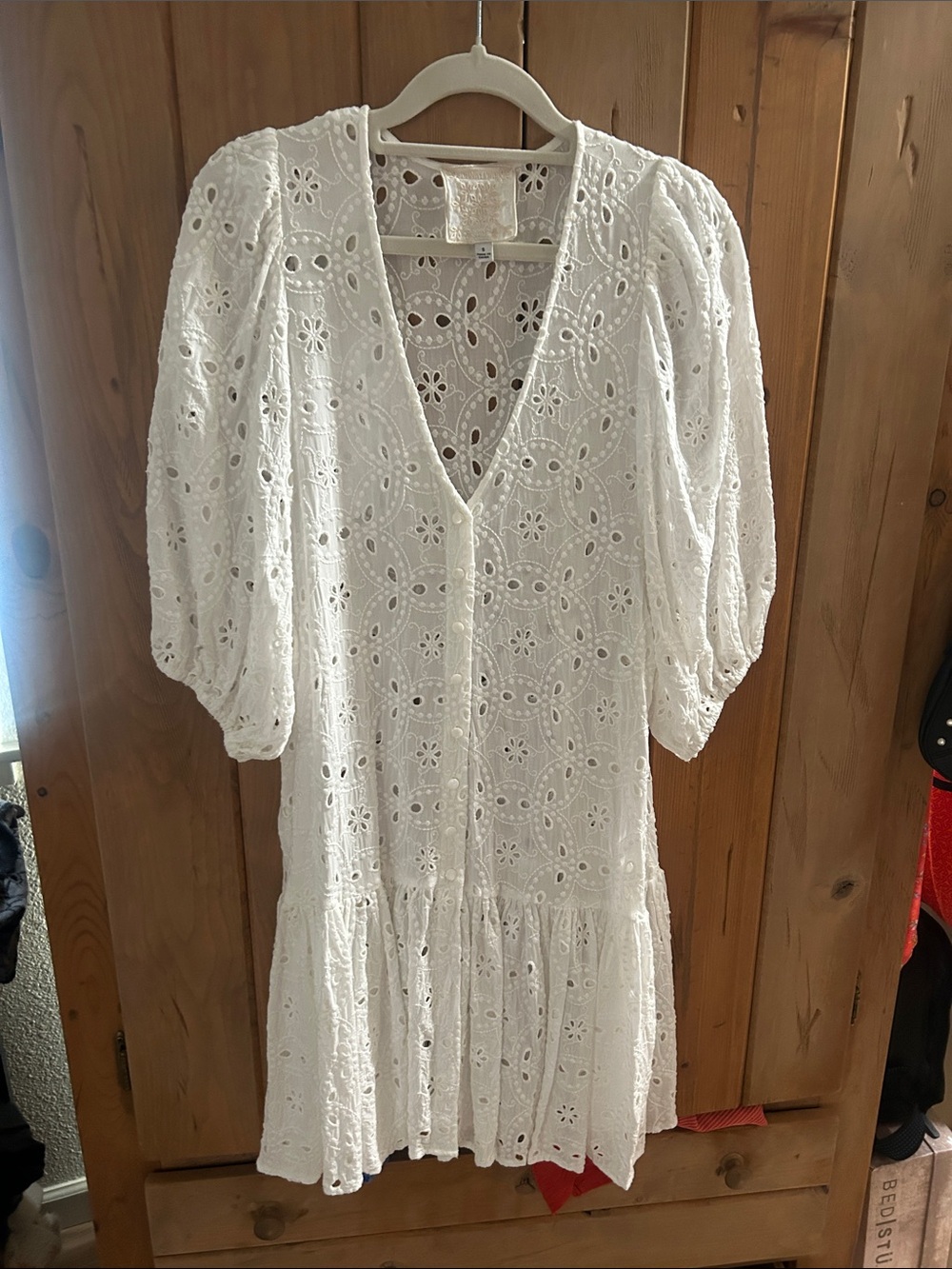 Johnny Was Eyelet Mini Dress
